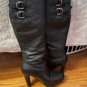 Cole Haan black leather boots 9B